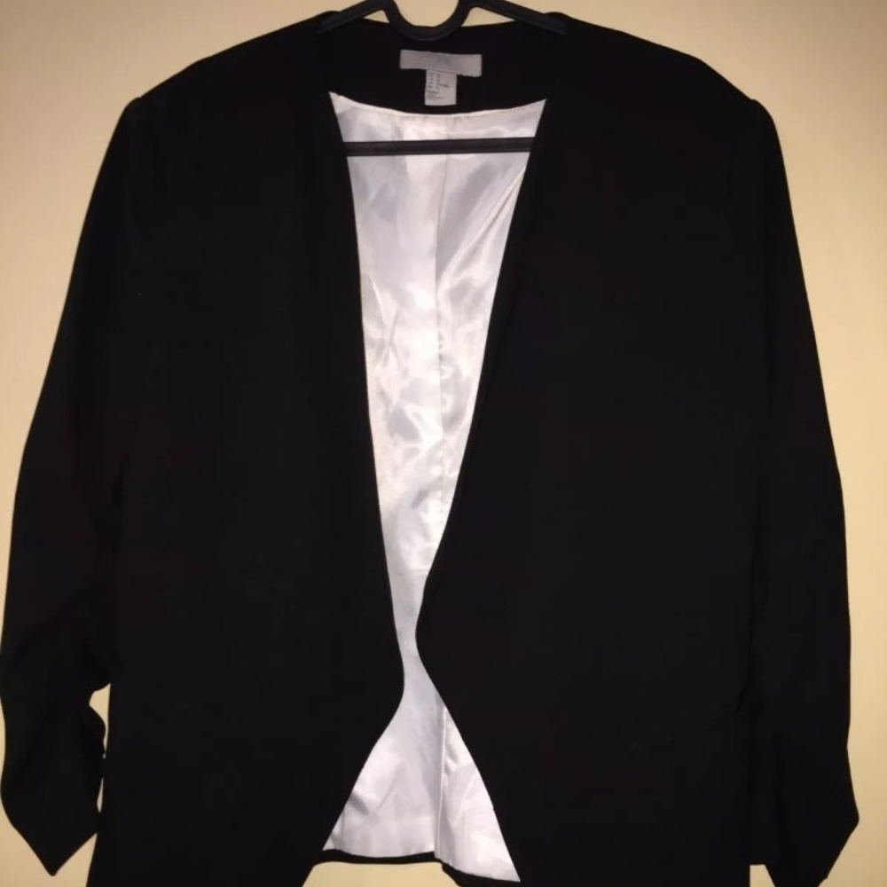 H&M waterfall suit coat women's 14 EUC
